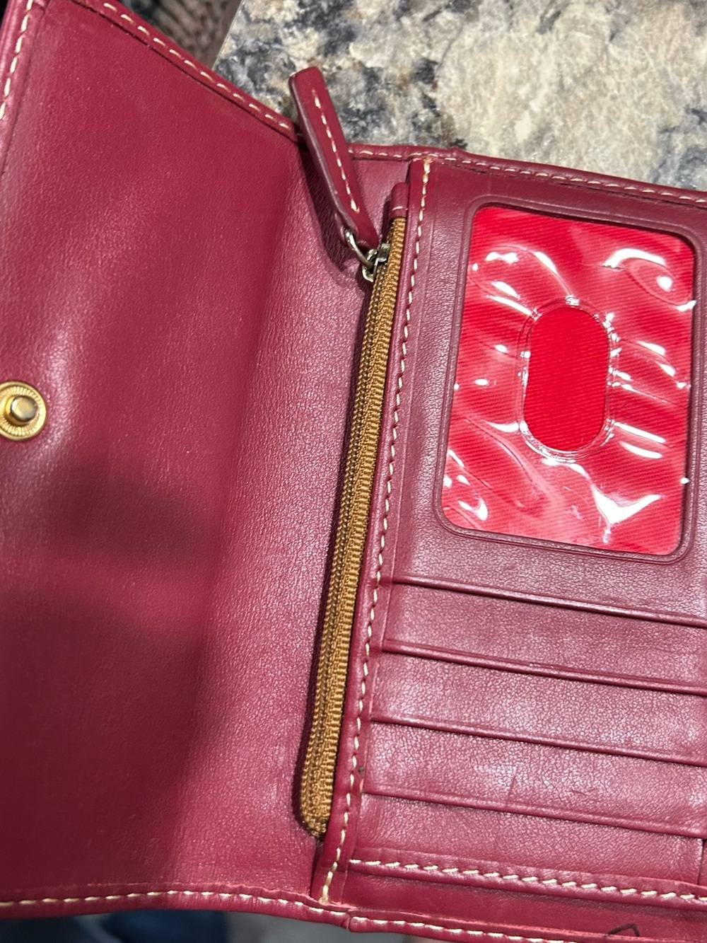Dooney & Bourke Pink Leather Wallet - Classic Red - Picture 6 of 7